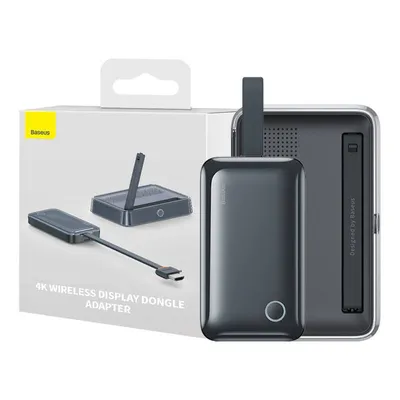 Adapter do bezprzewodowego przesyłania obrazu Baseus, HDMI, USB-C, 4K (szary)