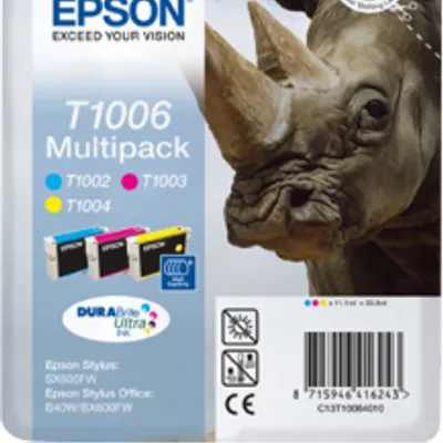 Tusz oryginalny EPSON T100 C13T10064010 CMY  33,3 ml