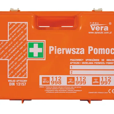 Apteczka przemysłowa VERA TOP 20 DIN 13157 walizka z ABS