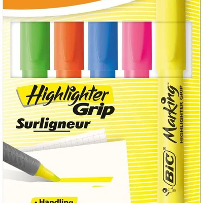 Zakreślacz BIC HIGHLIGHTER GRIP 896055 mix*5 1.6-3.3mm 5szt