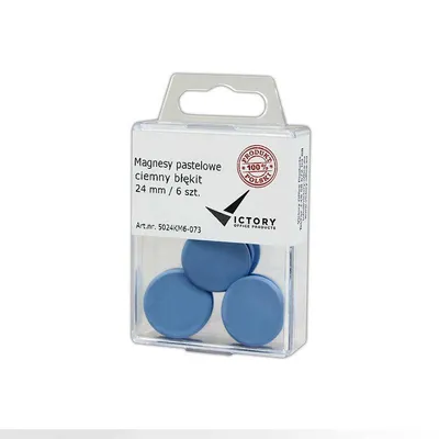 Magnesy 24mm VICTORY OFFICE PRODUCTS 5024KM6-073 pastelowe ciemnoniebieskie 6szt