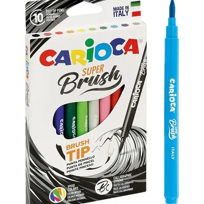 Flamastry z pędzelkiem Carioca 42937 BRUSH TIP 160-2165 mix*10szt