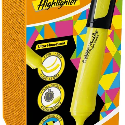 Zakreślacz BIC HIGHLIGHTER FLAT 943647 żółty 1.7-4.8mm