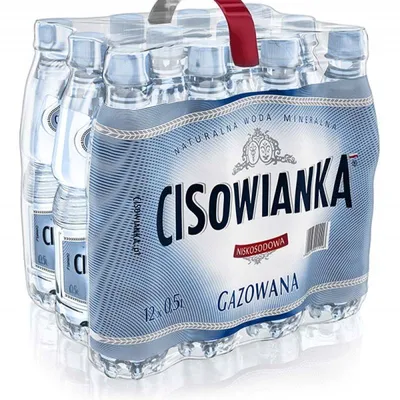 Woda gazowana butelka plastikowa CISOWIANKA 0,5l