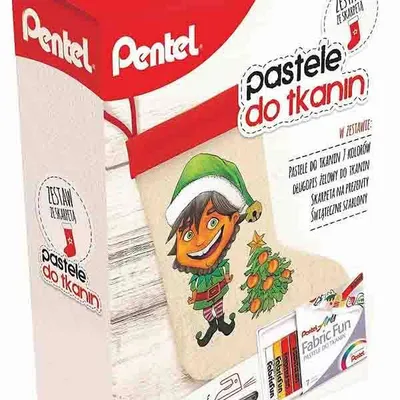 Pastele do tkanin&Skarpeta PENTEL FABRIC FUN PTS7-BN15-S mix*7