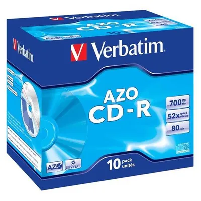 Verbatim CD-R, 43327, DataLife PLUS, 10-pack, 700MB, Super Azo, 52x, 80min., 12cm, Crystal, bez możliwości nadruku, jewel box, Sta