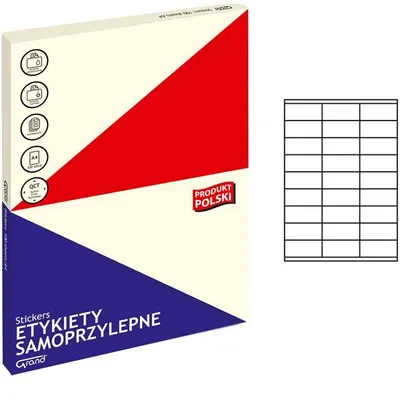 Etykiety samoprzylepne 70x32mm Grand 150-1037 białe 100ark*27szt