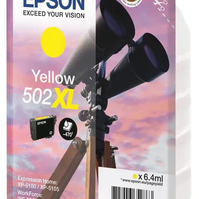 Tusz oryginalny EPSON 502XL C13T02W44010 Yellow  470 stron