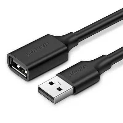 Kabel USB 2.0 przedłużający UGREEN US103 0.5m (czarny)