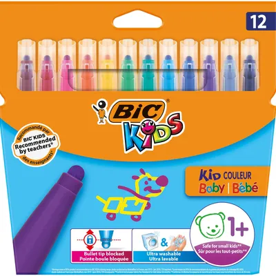 Flamastry BIC KIDS KID COULEUR BABY 9020802 mix*12