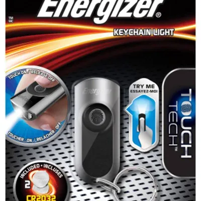 Latarka ENERGIZER Keychain Led srebrna + 2szt. baterii CR2032