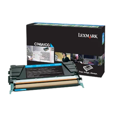 Toner oryginalny LEXMARK C746A1CG Cyan 7000 stron