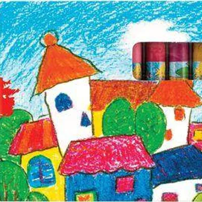 Pastele olejowe 60x7mm CENTRUM MAGIC VILLAGE 80591 mix*24 24szt