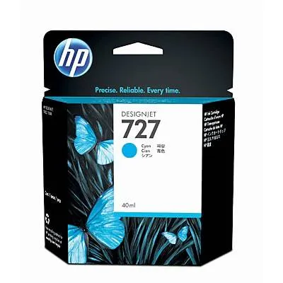 Tusz oryginalny HP727 B3P13A Cyan 40 ml Po Terminie