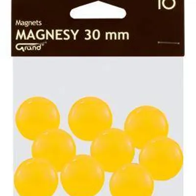 Magnesy 30mm Grand 130-1698 żółte 10szt