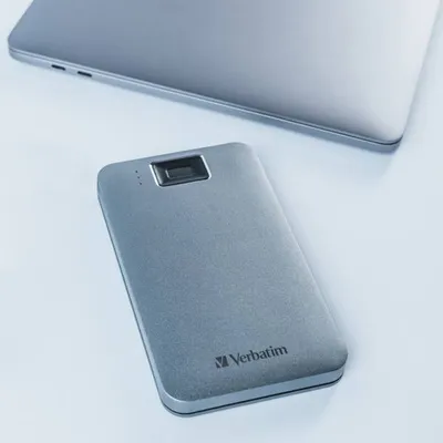 Verbatim zewnętrzny dysk twardy, Executive Fingerprint Secure HDD, 2.5", USB 3.0 (3.2 Gen 1), 1TB, 53652, szary, szyfrowany z czyt