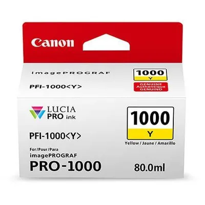 Tusz oryginalny CANON PFI1000Y 0549C001 Yellow  80 ml