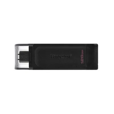 Kingston USB flash disk, USB 3.0, 128GB, DataTraveler 70, czarny, DT70/128GB, USB C