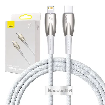 Kabel USB-C do Lightning Baseus Glimmer, 20W, 1m (biały)