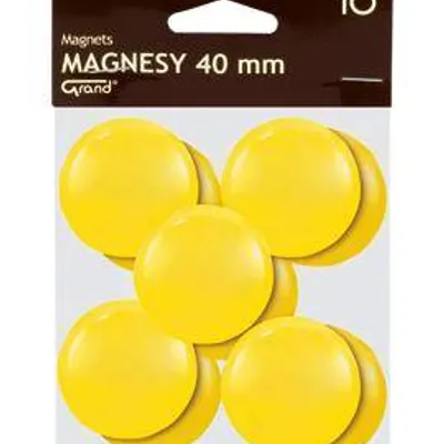 Magnesy 40mm Grand 130-1704 żółte 10szt