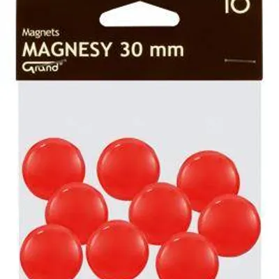 Magnesy 30mm Grand 130-1695 czerwone 10szt