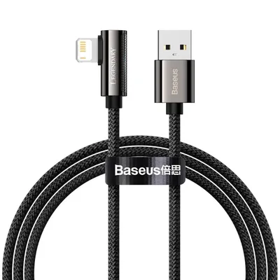 Kabel USB do Lightning kątowy Baseus Legend Series, 2.4A, 1m (czarny)