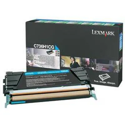 Toner oryginalny LEXMARK C736H1CG Cyan 10000 stron