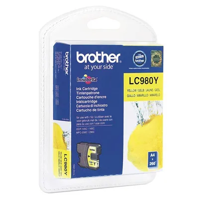 Tusz oryginalny BROTHER LC980YBP Yellow 260 stron