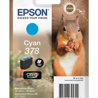 Tusz oryginalny EPSON T3782 C13T37824010 Cyan  360 stron