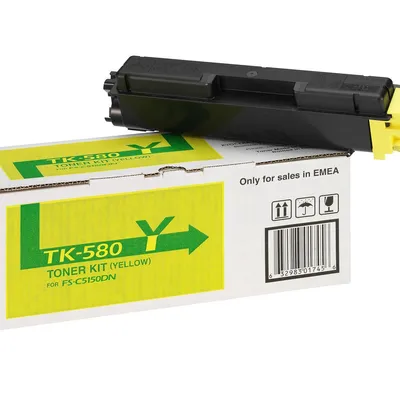 Toner oryginalny KYOCERA TK580Y TK580Y=1T02KTANL0 Yellow 2800 stron