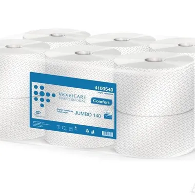 Papier toaletowy dwuwarstwowy celulozowy VELVET Care Jumbo 140 Comfort 4100540 biały 140m 12 SZT.