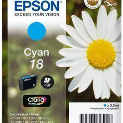 Tusz oryginalny EPSON T1802 C13T18024012 Cyan  3,3 ml