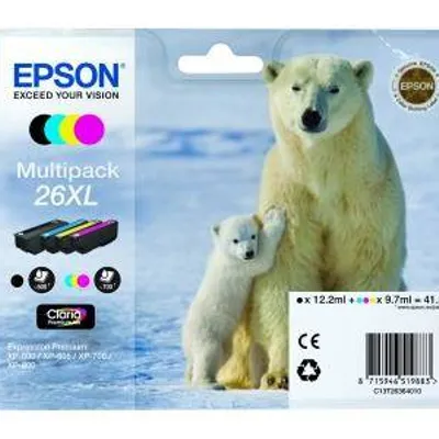 Tusz oryginalny EPSON T2636 C13T26364010 CMYK  500BK stron