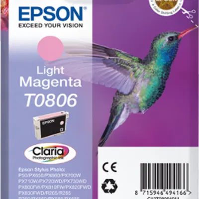 Tusz oryginalny EPSON T0806 C13T08064011 Light Magenta 7,4 ml