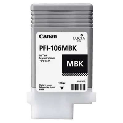 Canon oryginalny ink / tusz PFI106MBk, matte black, 130ml, 6620B001, Canon iPF-6300