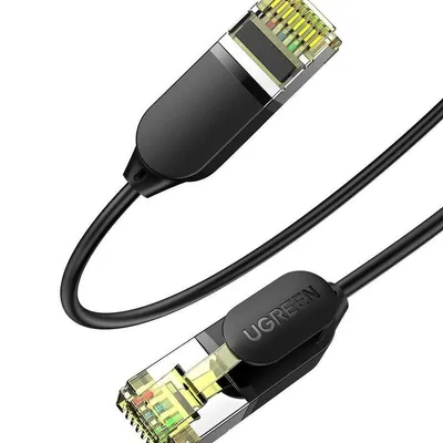 Kabel sieciowy UGREEN NW149, Ethernet RJ45, Cat.7, F/FTP, 2m (czarny)