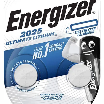 Bateria litowa CR2025 ENERGIZER Ultimate Lithium Coins 2szt