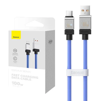 Kabel USB do USB-C Baseus CoolPlay 100W 2m (niebieski)