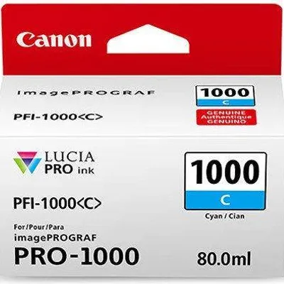 Tusz oryginalny CANON PFI1000C 0547C001 Cyan  80 ml