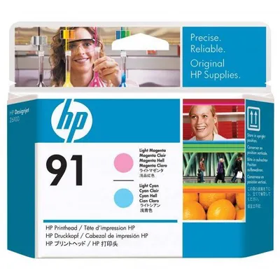 HP oryginalny głowica drukująca C9462A, HP 91, light cyan/light magenta, HP DesignJet Z6100