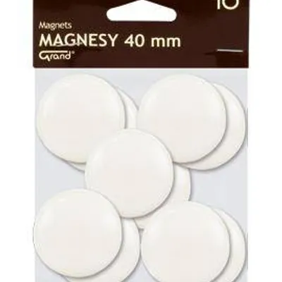 Magnesy 40mm Grand 130-1699 białe 10szt