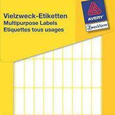 Minietykiety 32x10mm do opisu ręcznego AVERY ZWECKFORM trwałe 3320 białe 1144 szt