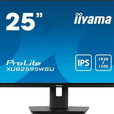 IIYAMA Monitor 25 cali XUB2595WSU-B5 IPS.PIVOT.16:10.USB.DP.HDMI.VGA.2x2W.  300(cd/m2).HAS(150mm)