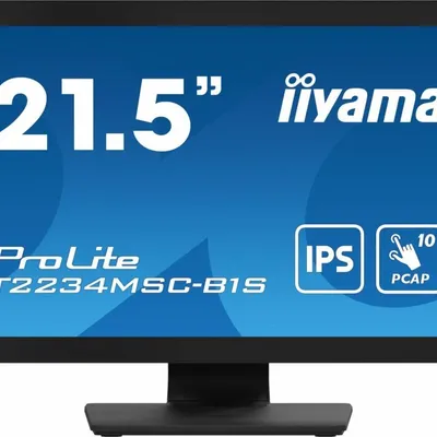 IIYAMA Monitor ProLite  21.5 cala T2234MSC-B1S IPS,10PKT.VGA,HDMI,DP