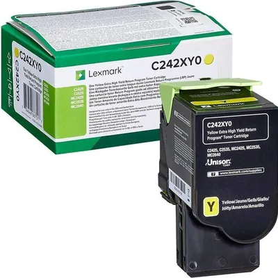 Toner oryginalny LEXMARK C242XY0 Yellow 3500 stron