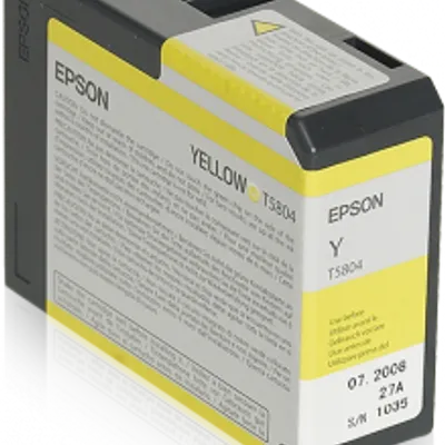 Tusz oryginalny EPSON T5804 C13T580400 Yellow  80 ml