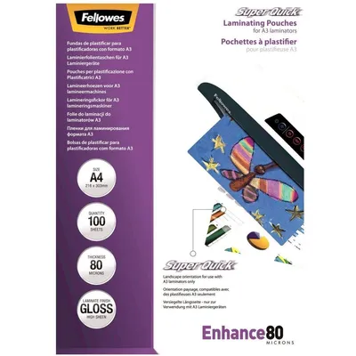 Folia do laminowania A4 Fellowes SUPER QUICK 5440101 125mic 100 szt