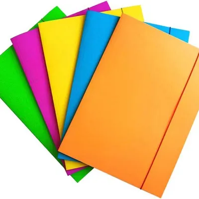 Teczka z gumką A4 OFFICE PRODUCTS Fluo mix kolorów karton lakierowany 300gsm