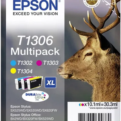 Tusz oryginalny EPSON T1306 C13T13064012 CMY  3*10,1 ml