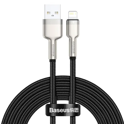 Kabel USB do Lightning Baseus Cafule, 2.4A, 2m (czarny)